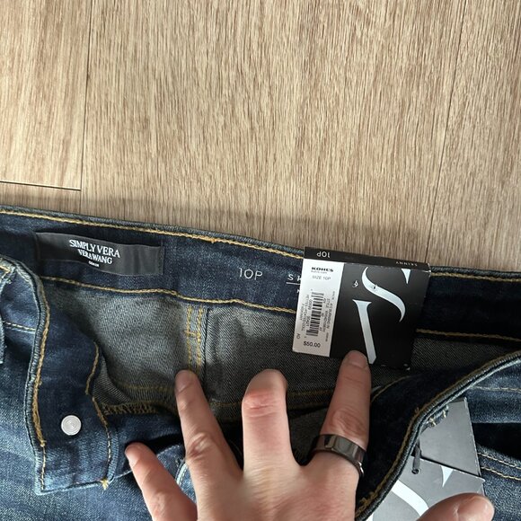 Brand New - Tags On - Petite Skinny Jeans by Simply Vera - Medium/Dark Wash - Picture 2 of 2